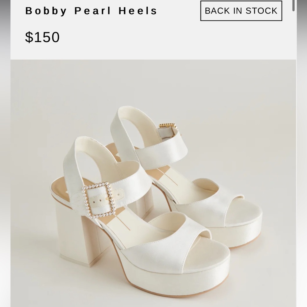 Dolce Vita - Bobby pearl heels in white pearl